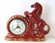 Snider red horse mantel clock