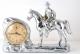 Snider silver horse/cowboy mantel clock