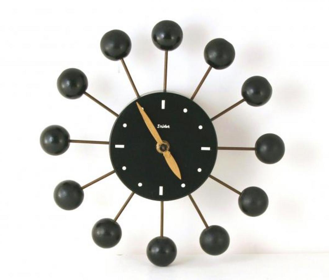 Snider black atomic wall clock