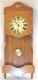 Snider wooden wall clock with pendulum (early 1970s, battery operated, Michael Snider design)