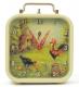 Smiths "Chicken & Rooster" animated alarm clock (windup, bobbing chicken pecks at ground, Great Britain, 1950s?)