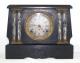 Pequegnat "Peterboro" model mantel clock - black finish