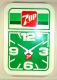 Advertising clock made by Wolfe Bros. Advertising Industries Ltd., in Toronto ON, advertising 7-Up soft drinks