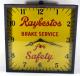 Advertising clock advertising Raybestos Brake Service (windup Pequegnat pendulum movement)
