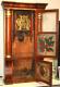 W.H. Van Tassel, Brockville, Canada West 1850s - 1860s column & cornice mantel clock (cover open)