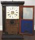 W.H. Van Tassel, Brockville, Canada West 1850s - 1860s Half-column mantel clock (cover open)