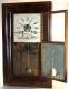 B. Young & Brothers, Amherst, Nova Scotia, 1850s Ogee-style mantel clock (door open)