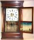 J.M. Patterson, Hamilton, Canada West 1850s mantel clock (door open)