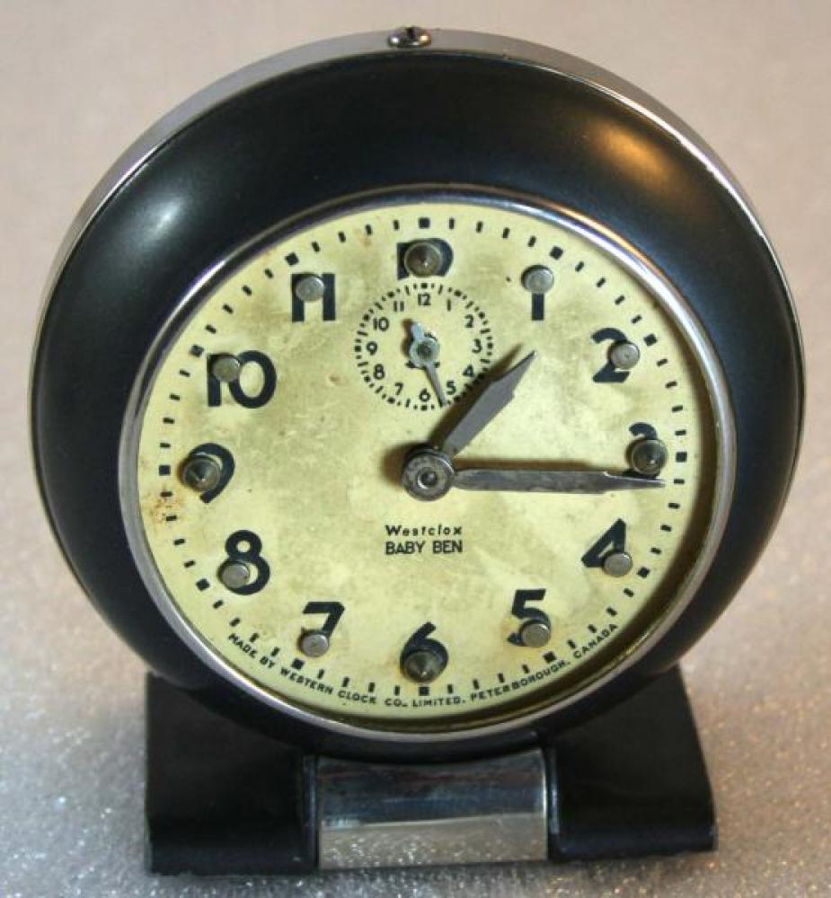 Westclox 1940s Modified Dial Baby Ben Brialle Alarm Clock