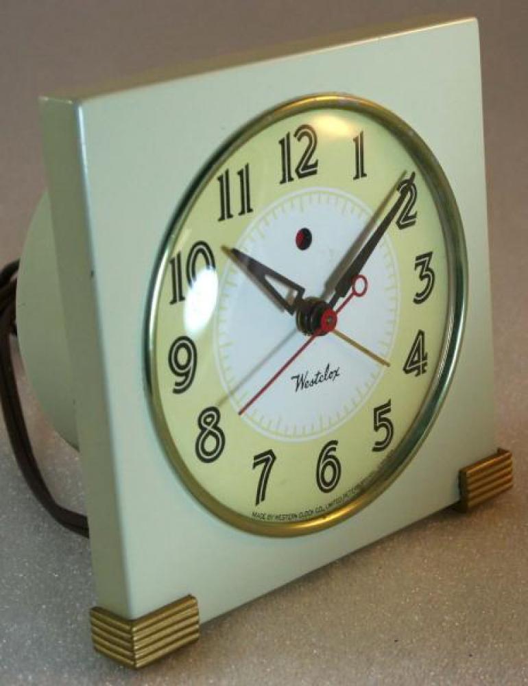 Westclox 1940s Logan Alarm Clock (Side View)