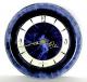 Blue version of Caravelle round plate model battery wall clock.