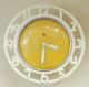 Model LK-11 round, yellow centre plastic kitchen clock, ca. 1948-1953