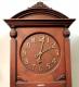 DIAL closeup NELSON model hall clock, mahogany case