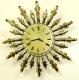 Snider 1960s model 100 wall clock with metal fronds rays