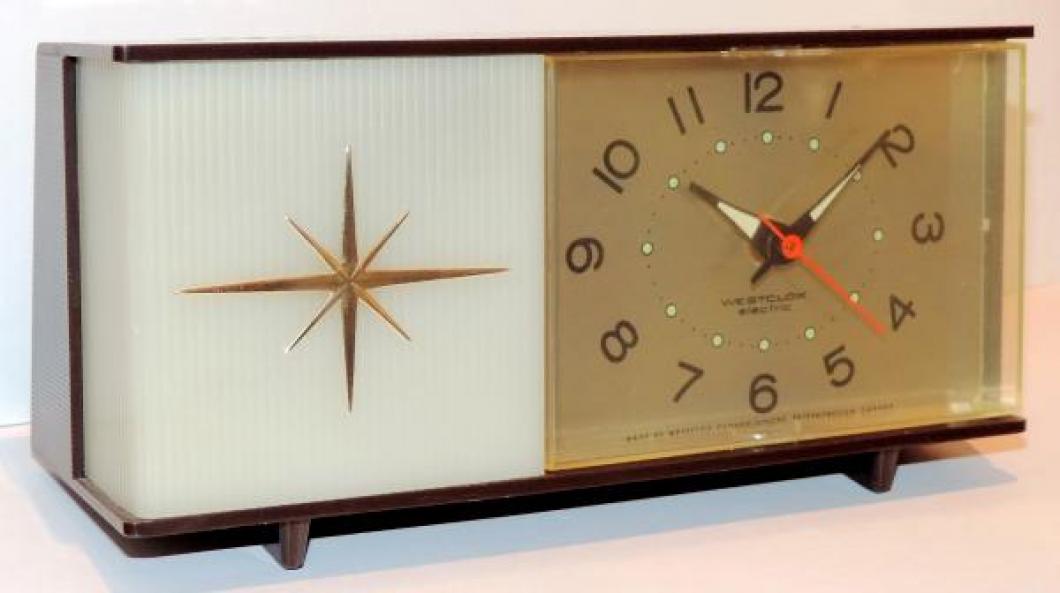 another Westclox Peterborough 1960s MOONBEAM electric alarm clock