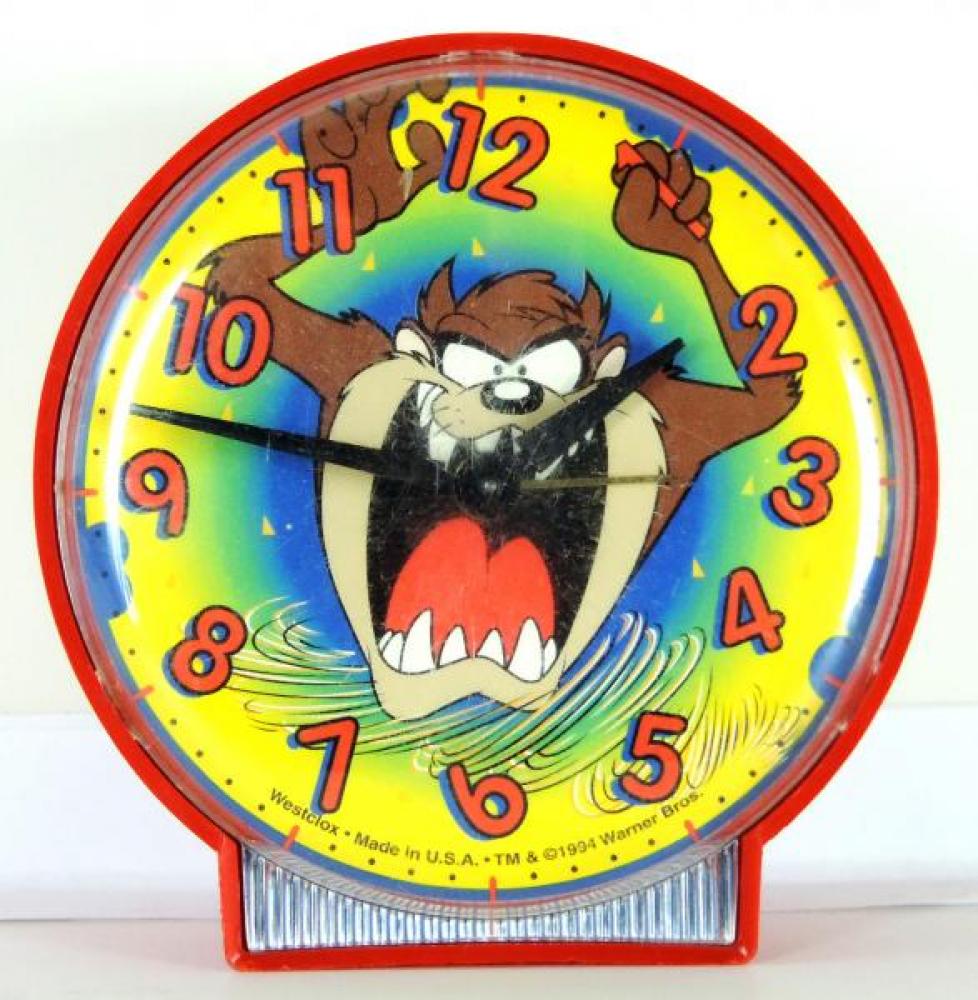 Westclox USA 1994 tasmanian devil windup alarm clock
