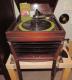 Early 1920s spring-driven Victor Canada VV IX table model 78s record player (doors open for louder volume)