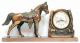 Breslin copper-coloured horse horseshoe windup clock