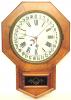 a 'schoolhouse' wall clock with 8 day time & calendar movement